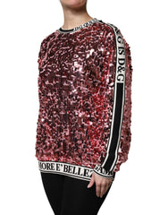 Dolce & Gabbana Pink DG Queen Sequin Pullover Sweater -   -  Dolce & Gabbana.