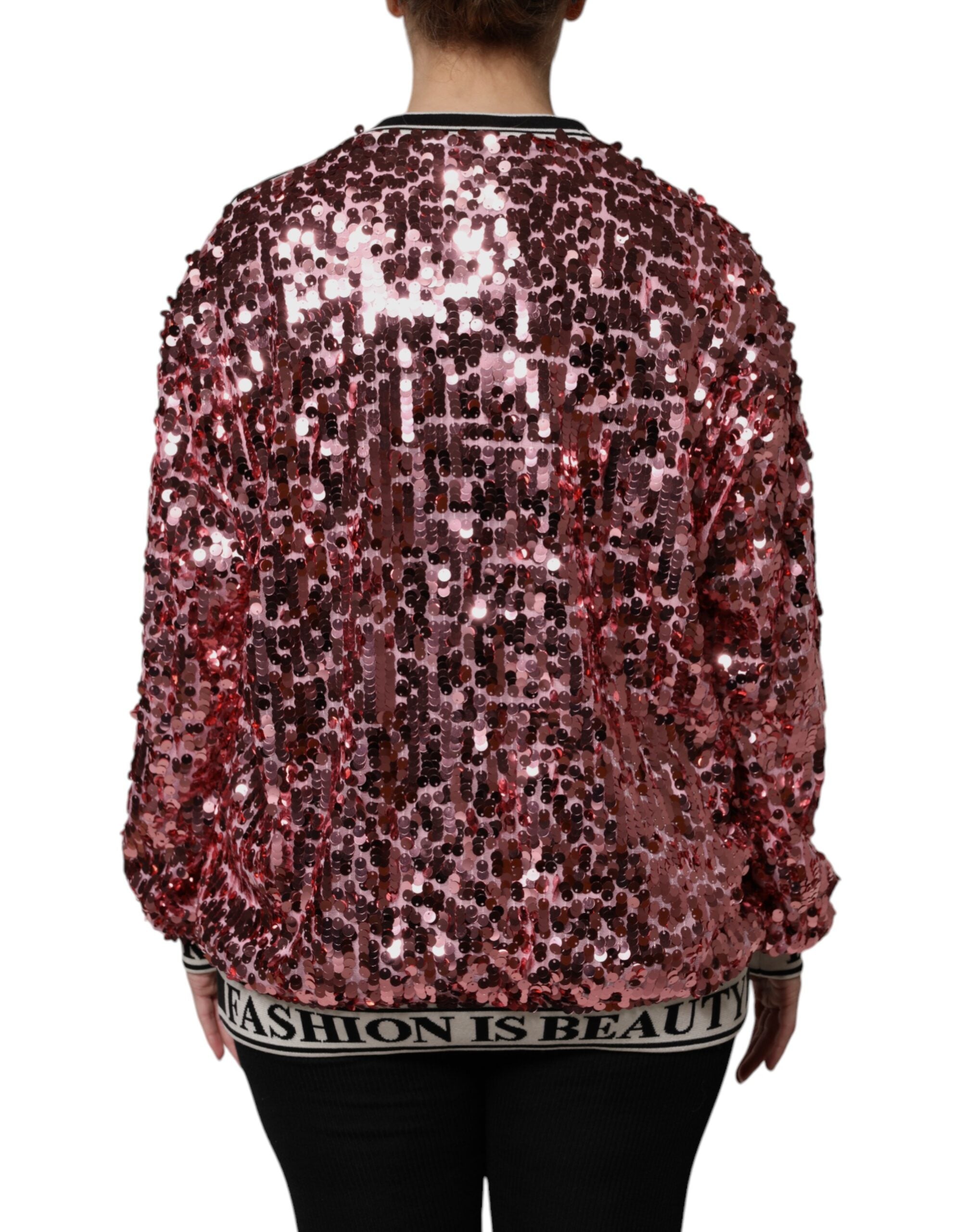 Dolce & Gabbana Pink DG Queen Sequin Pullover Sweater -   -  Dolce & Gabbana. Dolce & Gabbana Pink DG Queen Sequin Pullover Sweater -   -  Dolce & Gabbana.