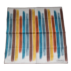 Dolce & Gabbana Multicolor Stripes Cotton Square Foulard Scarf -   -  Dolce & Gabbana.