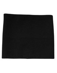 Dolce & Gabbana Black Cashmere Knitted Square Handkerchief Scarf -   -  Dolce & Gabbana.