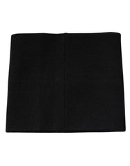 Dolce & Gabbana Black Cashmere Knitted Square Handkerchief Scarf -   -  Dolce & Gabbana.