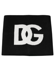 Dolce & Gabbana Black Cashmere DG Logo Square Handkerchief Scarf -   -  Dolce & Gabbana.