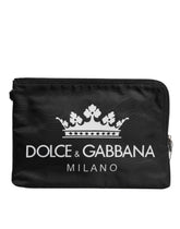 Dolce & Gabbana Black DG Milano Print Nylon Pouch Clutch Bag -   -  Dolce & Gabbana.