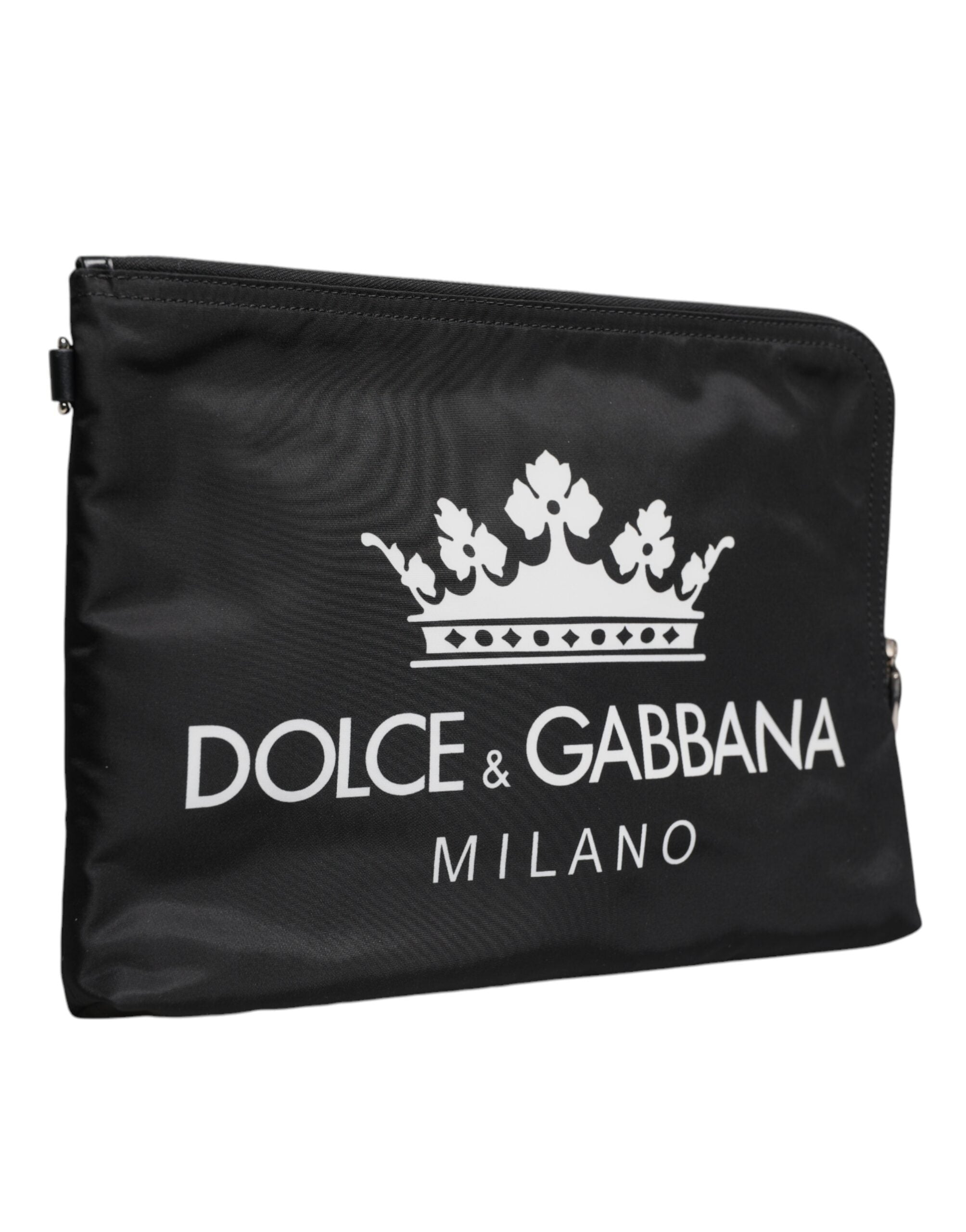 Dolce & Gabbana Black DG Milano Print Nylon Pouch Clutch Bag -   -  Dolce & Gabbana. Dolce & Gabbana Black DG Milano Print Nylon Pouch Clutch Bag -   -  Dolce & Gabbana.