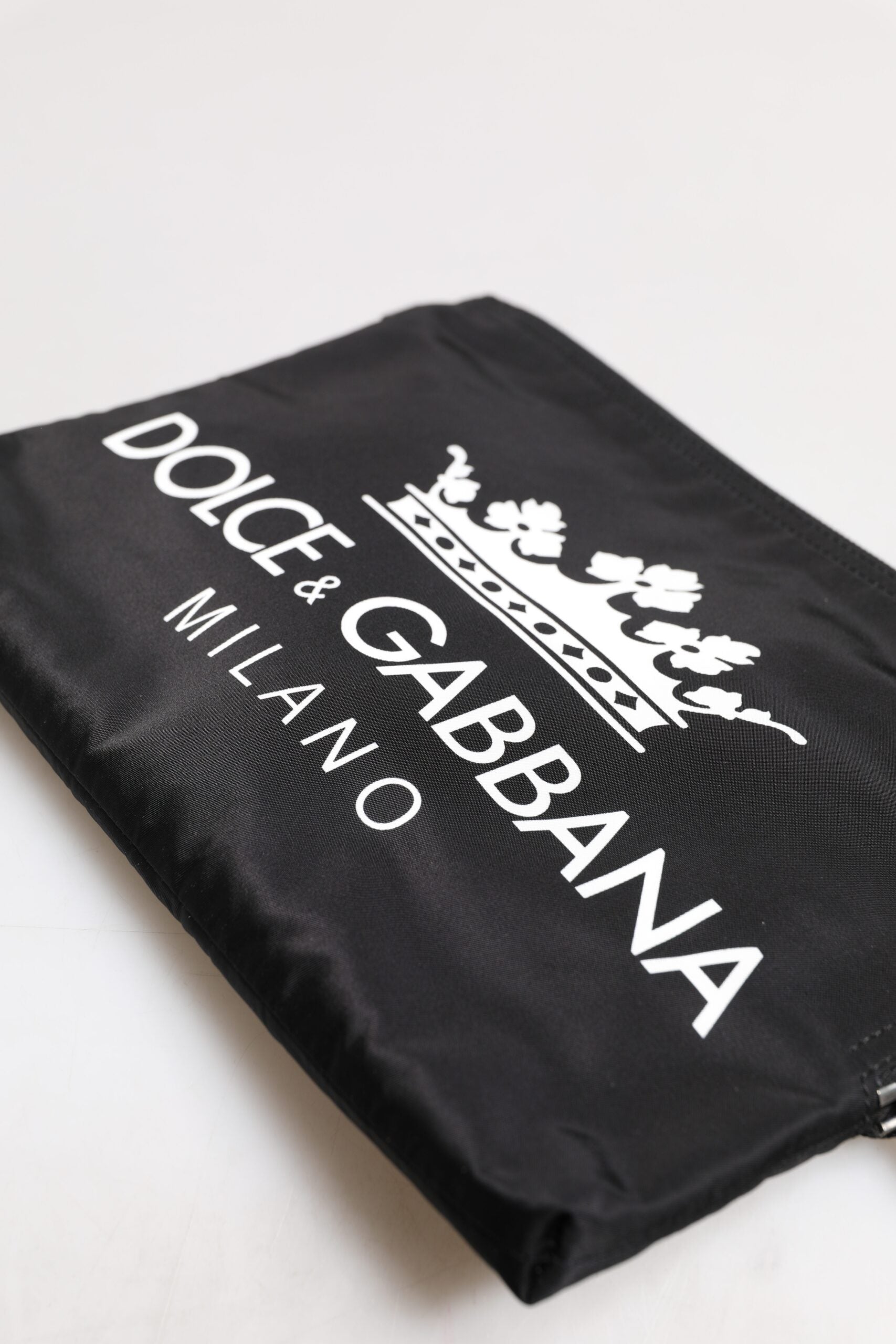 Dolce & Gabbana Black DG Milano Print Nylon Pouch Clutch Bag -   -  Dolce & Gabbana. Dolce & Gabbana Black DG Milano Print Nylon Pouch Clutch Bag -   -  Dolce & Gabbana.