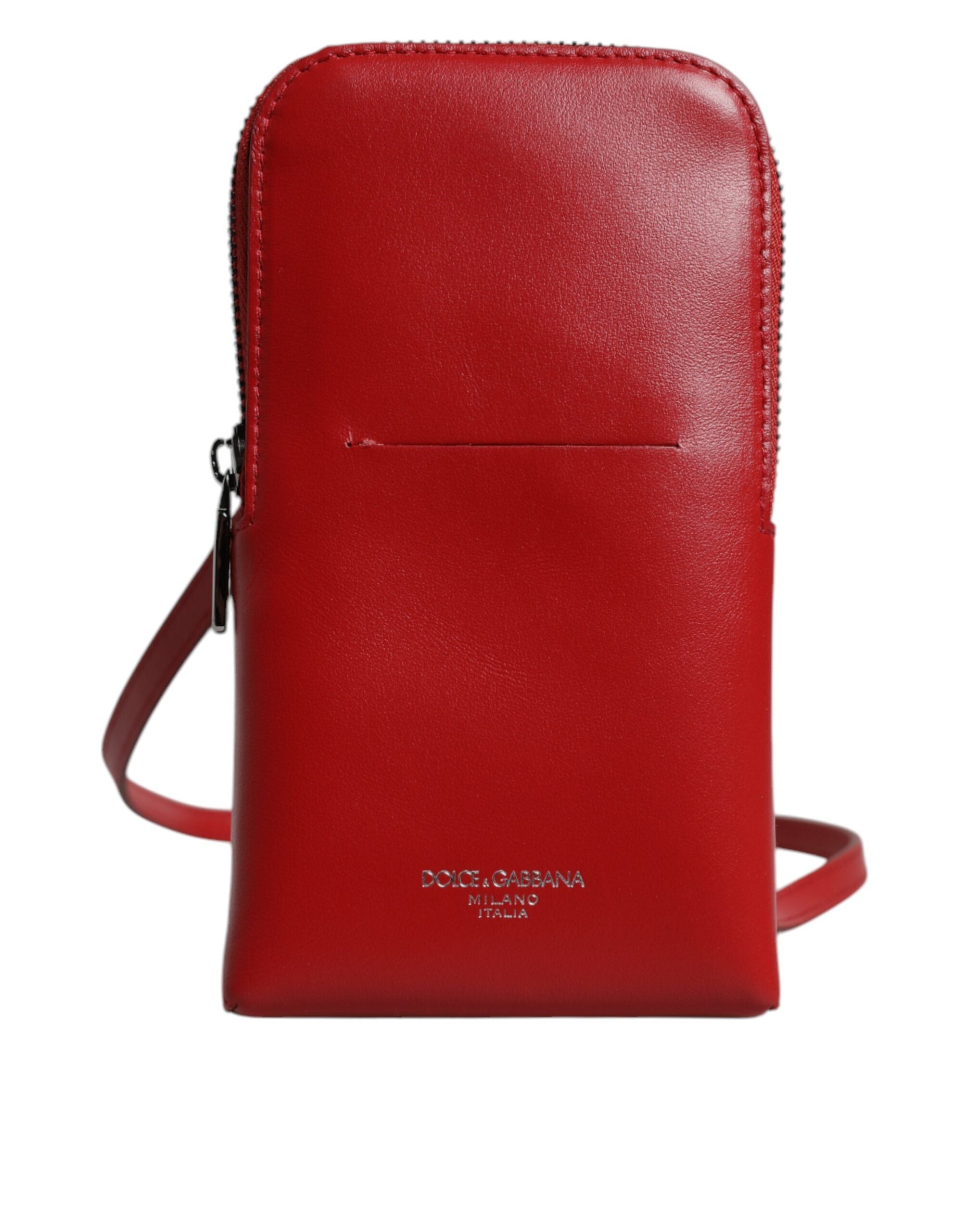 Dolce & Gabbana Red Leather Purse Phone Sling Crossbody Neck Strap Bag -   -  Dolce & Gabbana.