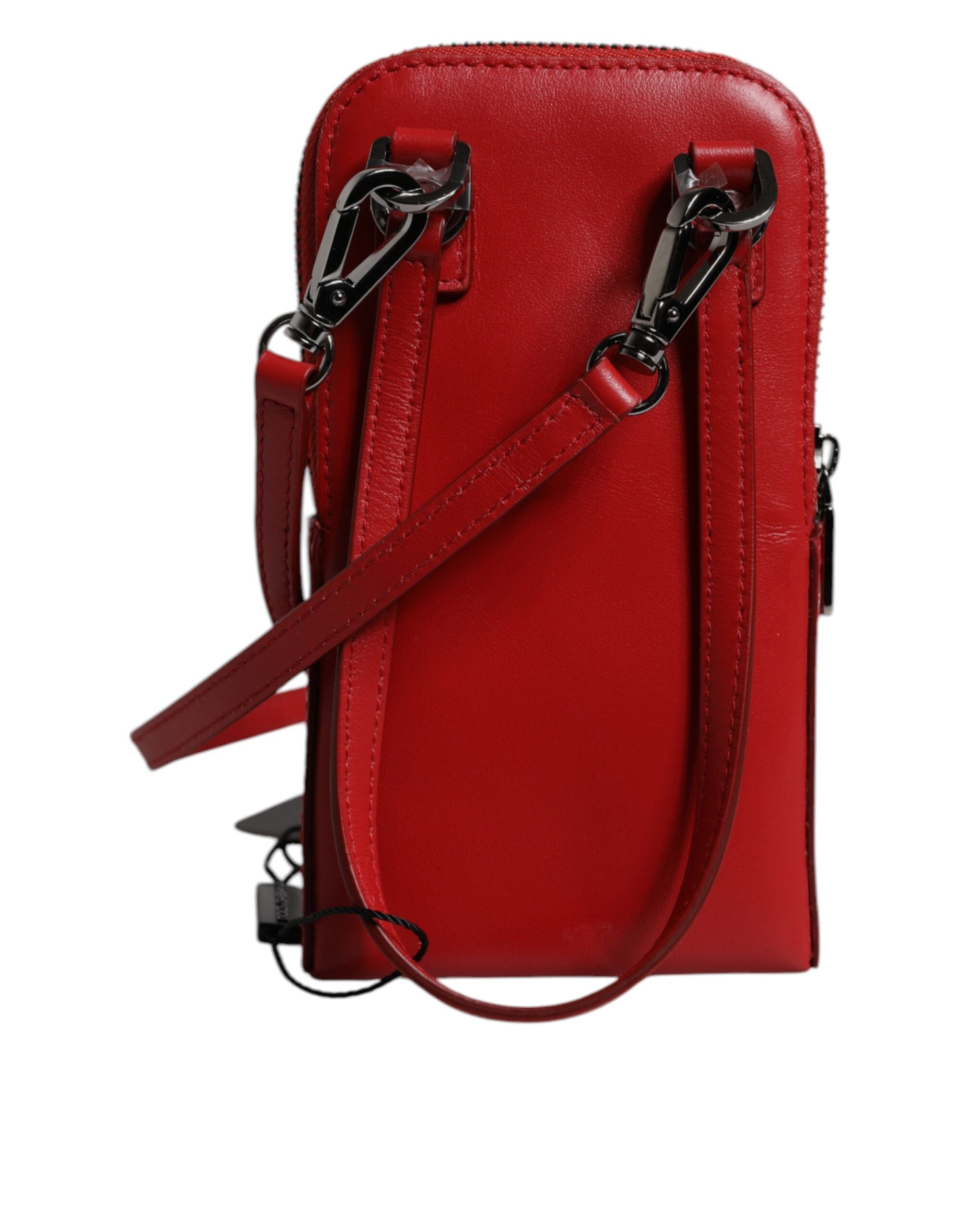 Dolce & Gabbana Red Leather Purse Phone Sling Crossbody Neck Strap Bag -   -  Dolce & Gabbana. Dolce & Gabbana Red Leather Purse Phone Sling Crossbody Neck Strap Bag -   -  Dolce & Gabbana.