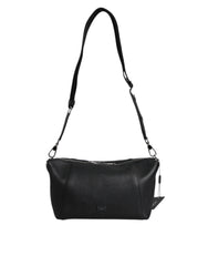 Dolce & Gabbana Black Leather Logo Plaque Shoulder Crossbody Bag -   -  Dolce & Gabbana.