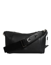Dolce & Gabbana Black Leather Logo Plaque Shoulder Crossbody Bag -   -  Dolce & Gabbana.