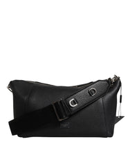 Dolce & Gabbana Black Leather Logo Plaque Shoulder Crossbody Bag -   -  Dolce & Gabbana.