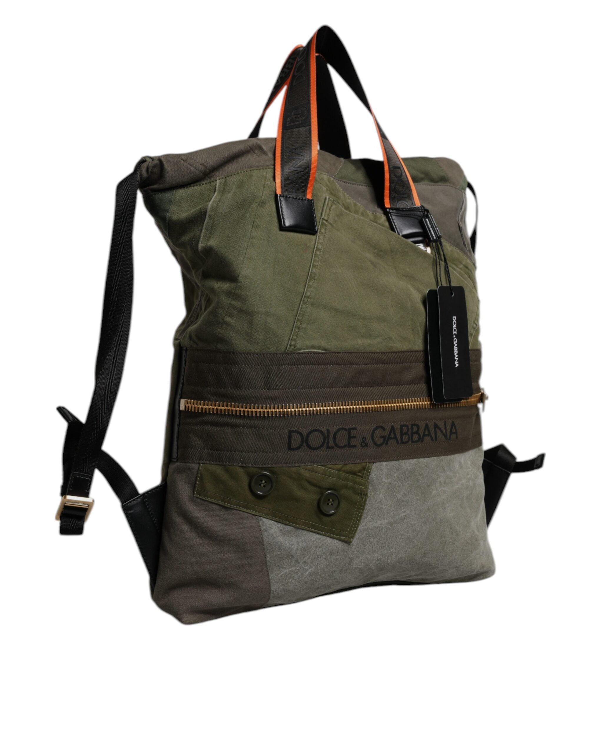 Dolce & Gabbana Military Green Patchwork Rucksack Backpack Bag -   -  Dolce & Gabbana. Dolce & Gabbana Military Green Patchwork Rucksack Backpack Bag -   -  Dolce & Gabbana.