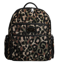 Dolce & Gabbana Multicolor Leopard Print DG Logo Plaque Men Backpack Bag -   -  Dolce & Gabbana.