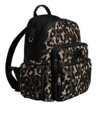 Dolce & Gabbana Multicolor Leopard Print DG Logo Plaque Men Backpack Bag -   -  Dolce & Gabbana.