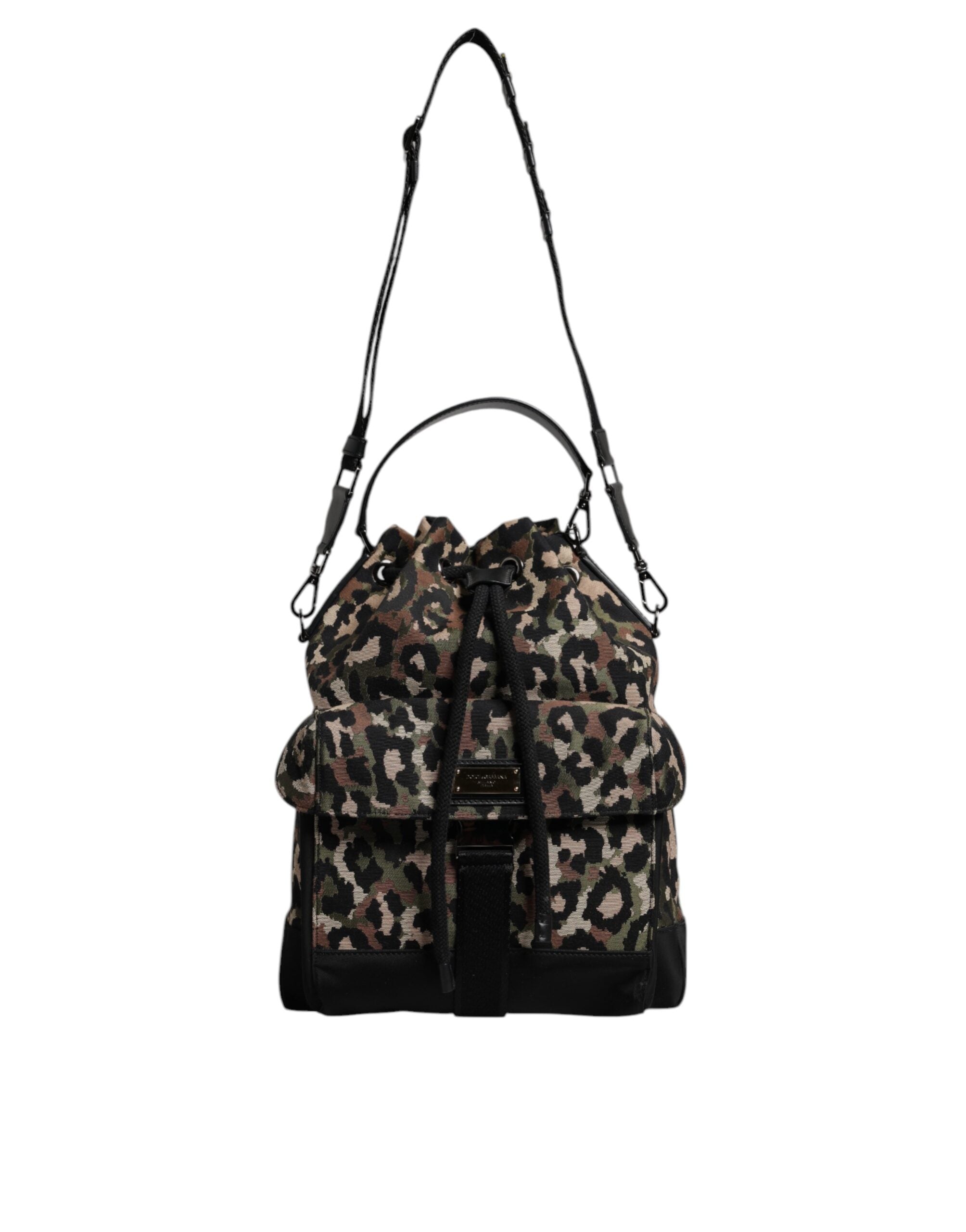 Dolce & Gabbana Multicolor Leopard Cotton Shoulder Bucket Bag -   -  Dolce & Gabbana. Dolce & Gabbana Multicolor Leopard Cotton Shoulder Bucket Bag -   -  Dolce & Gabbana.