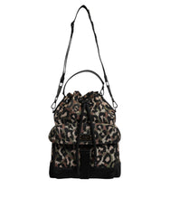 Dolce & Gabbana Multicolor Leopard Cotton Shoulder Bucket Bag -   -  Dolce & Gabbana.