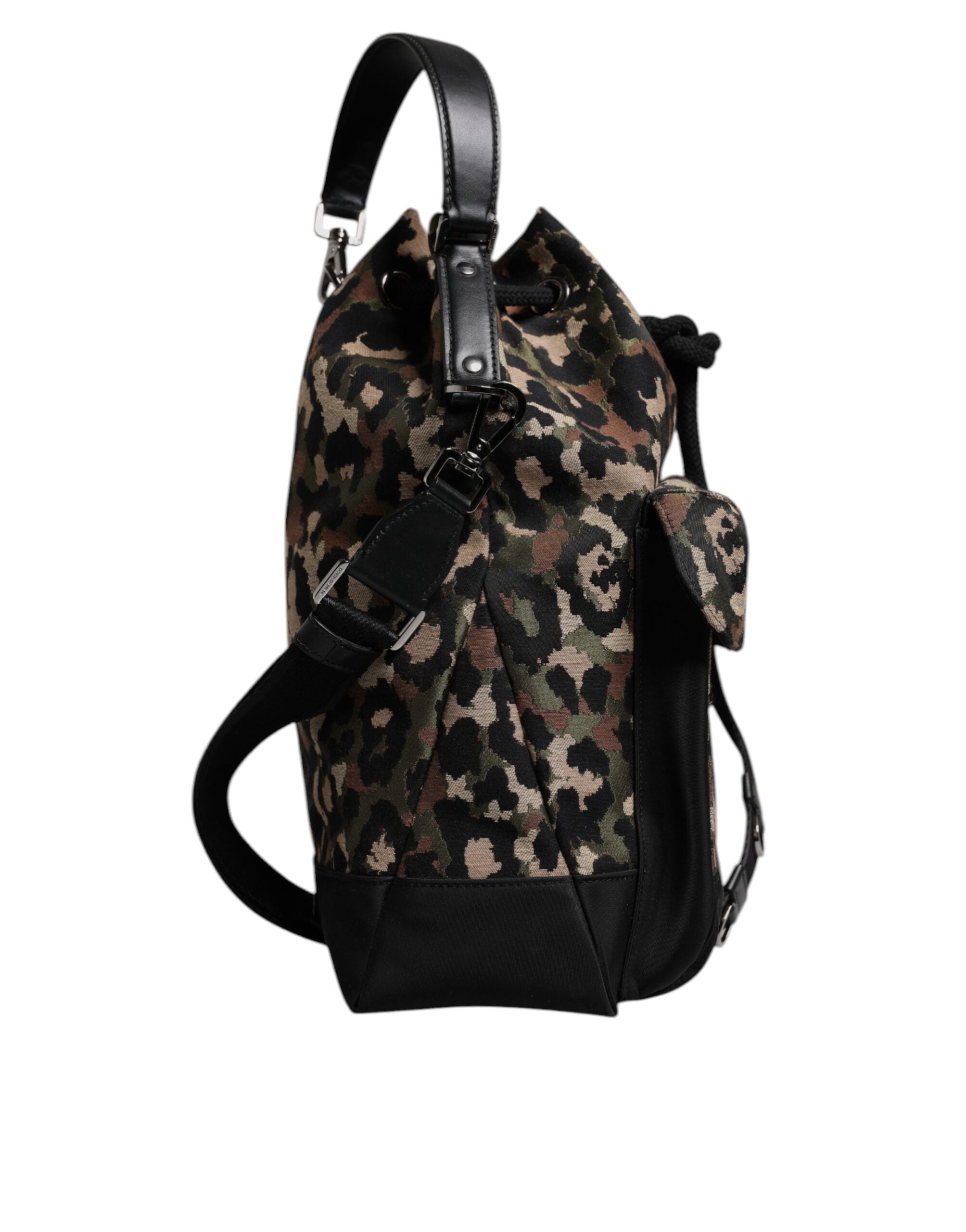 Dolce & Gabbana Multicolor Leopard Cotton Shoulder Bucket Bag -   -  Dolce & Gabbana. Dolce & Gabbana Multicolor Leopard Cotton Shoulder Bucket Bag -   -  Dolce & Gabbana.