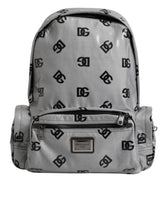 Dolce & Gabbana Polyester Gray Black DG Logo Plaque Backpack Bag -   -  Dolce & Gabbana.
