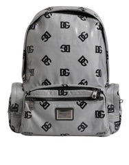 Dolce & Gabbana Polyester Gray Black DG Logo Plaque Backpack Bag -   -  Dolce & Gabbana.