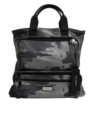 Dolce & Gabbana Black Camouflage Shoulder Strap Logo Plaque Bag -   -  Dolce & Gabbana.