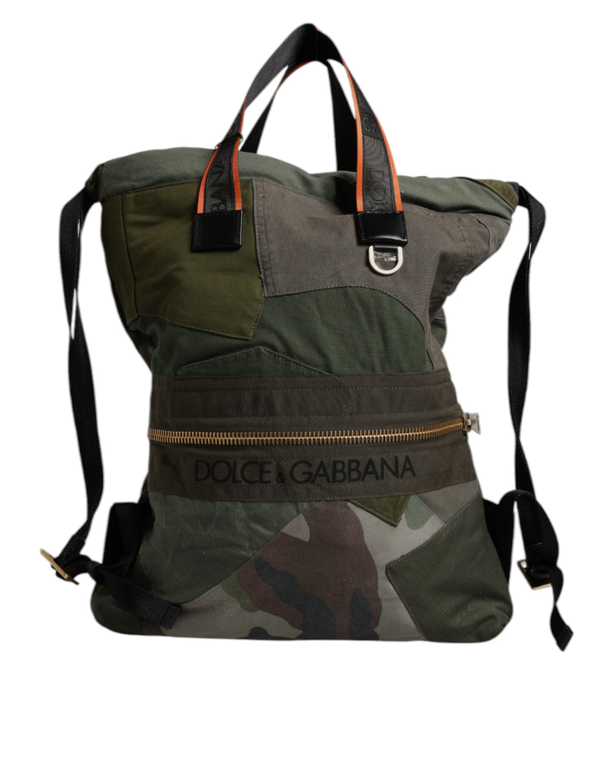 Dolce & Gabbana Military Green Patchwork Rucksack Backpack Bag -   -  Dolce & Gabbana.