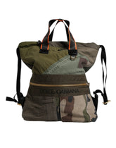 Dolce & Gabbana Military Green Patchwork Rucksack Backpack Bag -   -  Dolce & Gabbana.