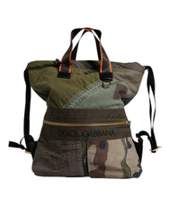 Dolce & Gabbana Military Green Patchwork Rucksack Backpack Bag -   -  Dolce & Gabbana.