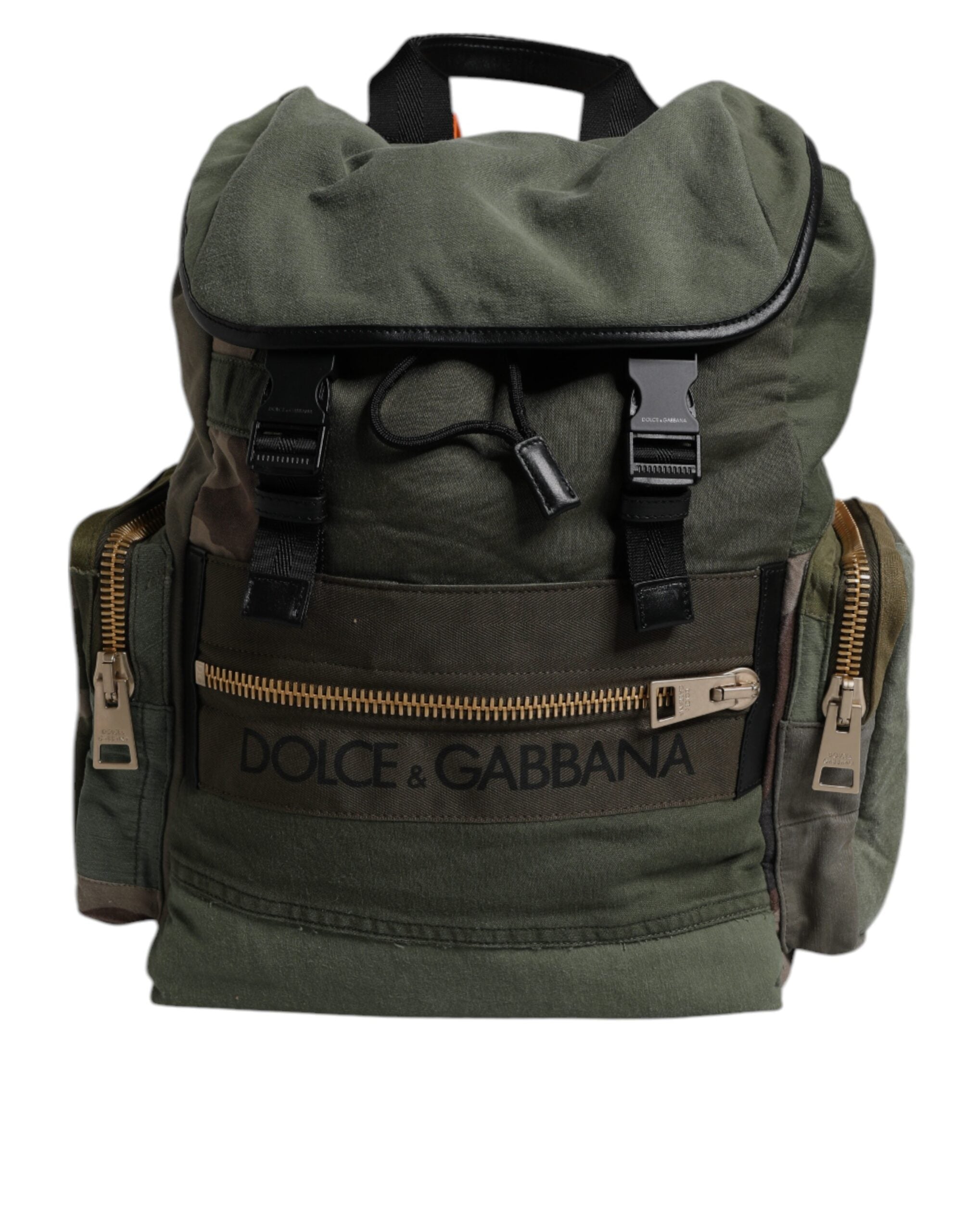 Dolce & Gabbana Military Green Patchwork Travel Backpack Bag -   -  Dolce & Gabbana.