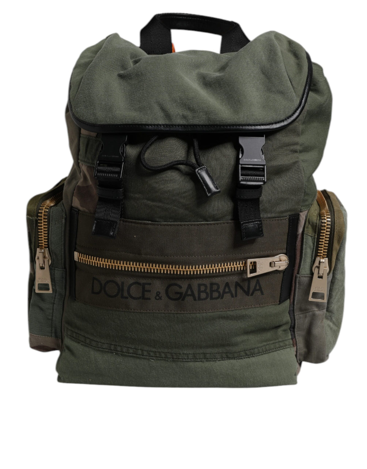Dolce & Gabbana Military Green Patchwork Travel Backpack Bag -   -  Dolce & Gabbana.