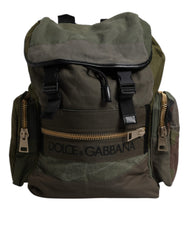 Dolce & Gabbana Military Green Patchwork School Backpack Bag -   -  Dolce & Gabbana.