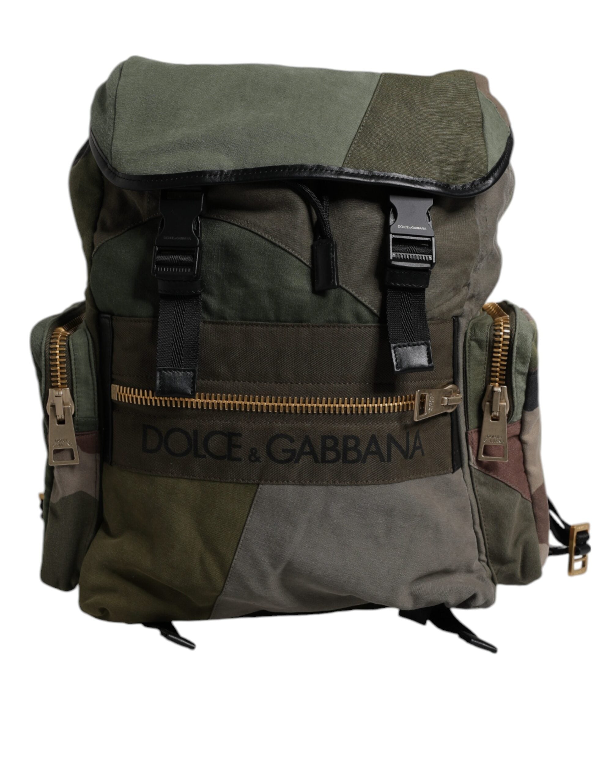 Dolce & Gabbana Military Green Patchwork Travel Backpack Bag -   -  Dolce & Gabbana.
