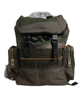 Dolce & Gabbana Military Green Patchwork Travel Backpack Bag -   -  Dolce & Gabbana.