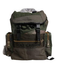 Dolce & Gabbana Military Green Patchwork Travel Backpack Bag -   -  Dolce & Gabbana.