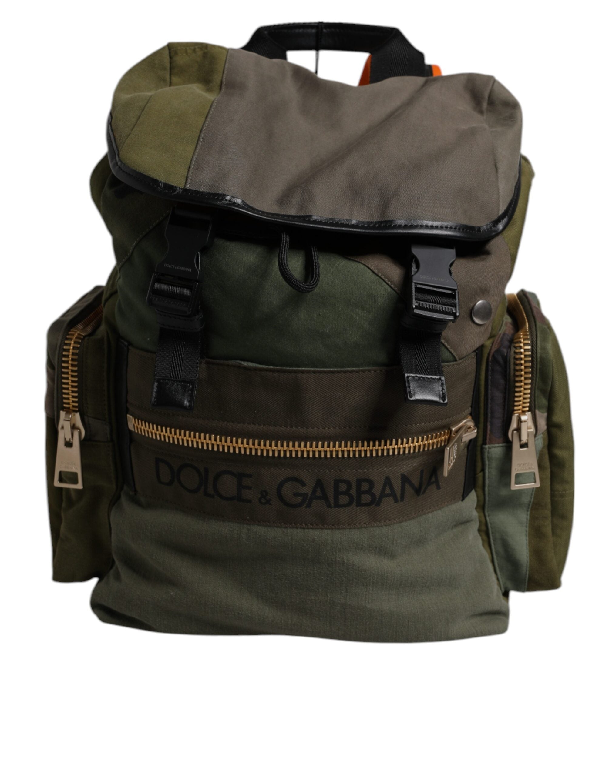 Dolce & Gabbana Military Green Patchwork Travel Backpack Bag -   -  Dolce & Gabbana.