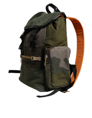 Dolce & Gabbana Military Green Patchwork School Backpack Bag -   -  Dolce & Gabbana.
