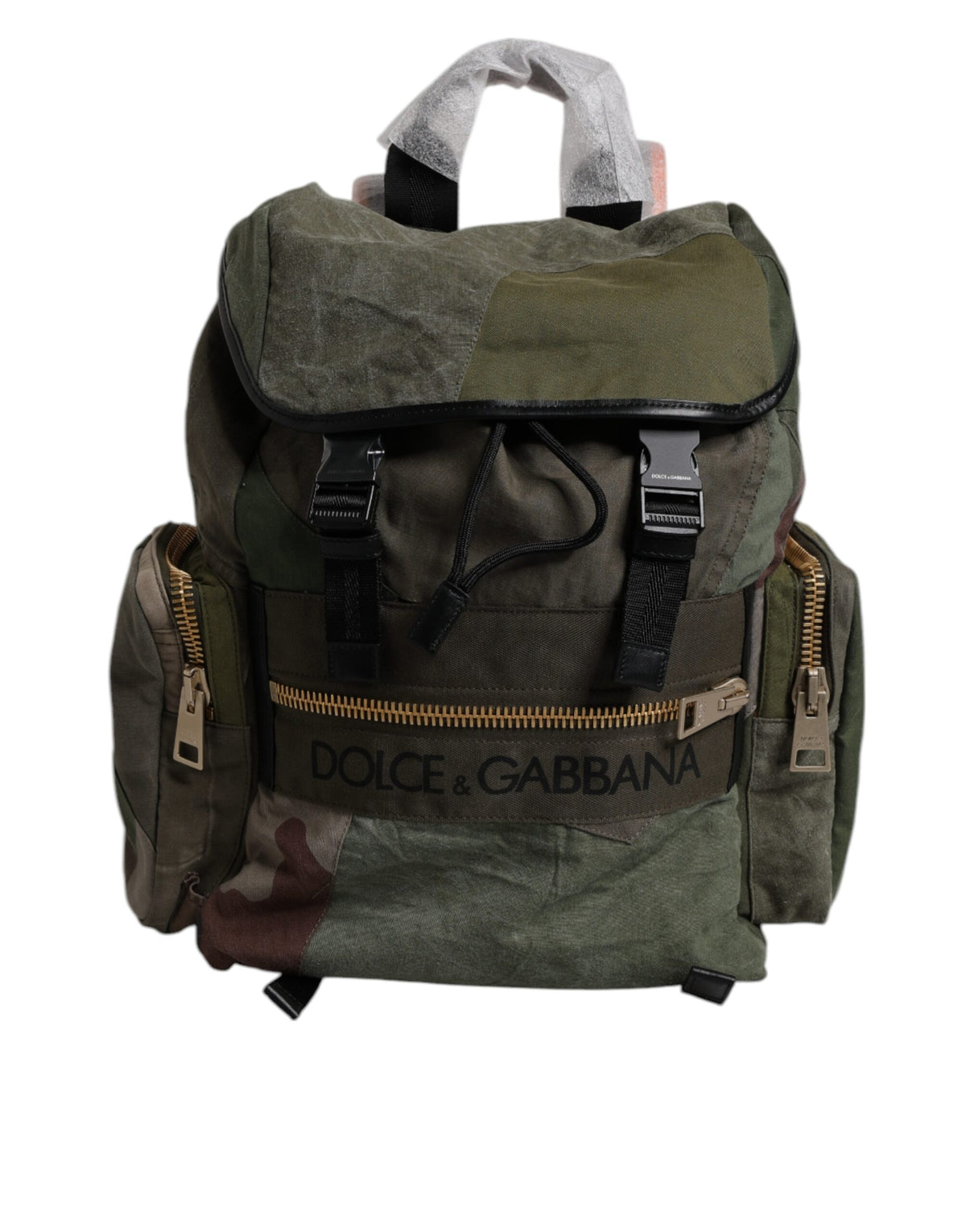 Dolce & Gabbana Military Green Patchwork Travel Backpack Bag -   -  Dolce & Gabbana.