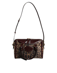 Dolce & Gabbana Brown Leopard Leather Shoulder Strap Duffle Bag -   -  Dolce & Gabbana.