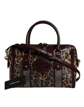 Dolce & Gabbana Brown Leopard Leather Shoulder Strap Duffle Bag -   -  Dolce & Gabbana.