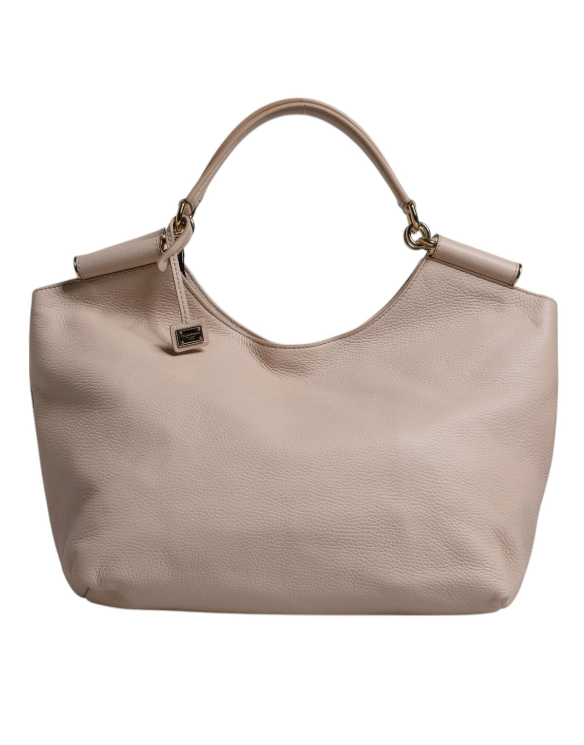 Dolce & Gabbana Light Pink Deer Leather Logo Plaque Tote Top Handle Bag -   -  Dolce & Gabbana.