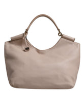 Dolce & Gabbana Light Pink Deer Leather Logo Plaque Tote Top Handle Bag -   -  Dolce & Gabbana.