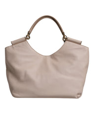 Dolce & Gabbana Light Pink Deer Leather Logo Plaque Tote Top Handle Bag -   -  Dolce & Gabbana.