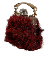 Dolce & Gabbana Red Gold Chain VANDA Tinsel Crystals Evening Clutch Bag -   -  Dolce & Gabbana.
