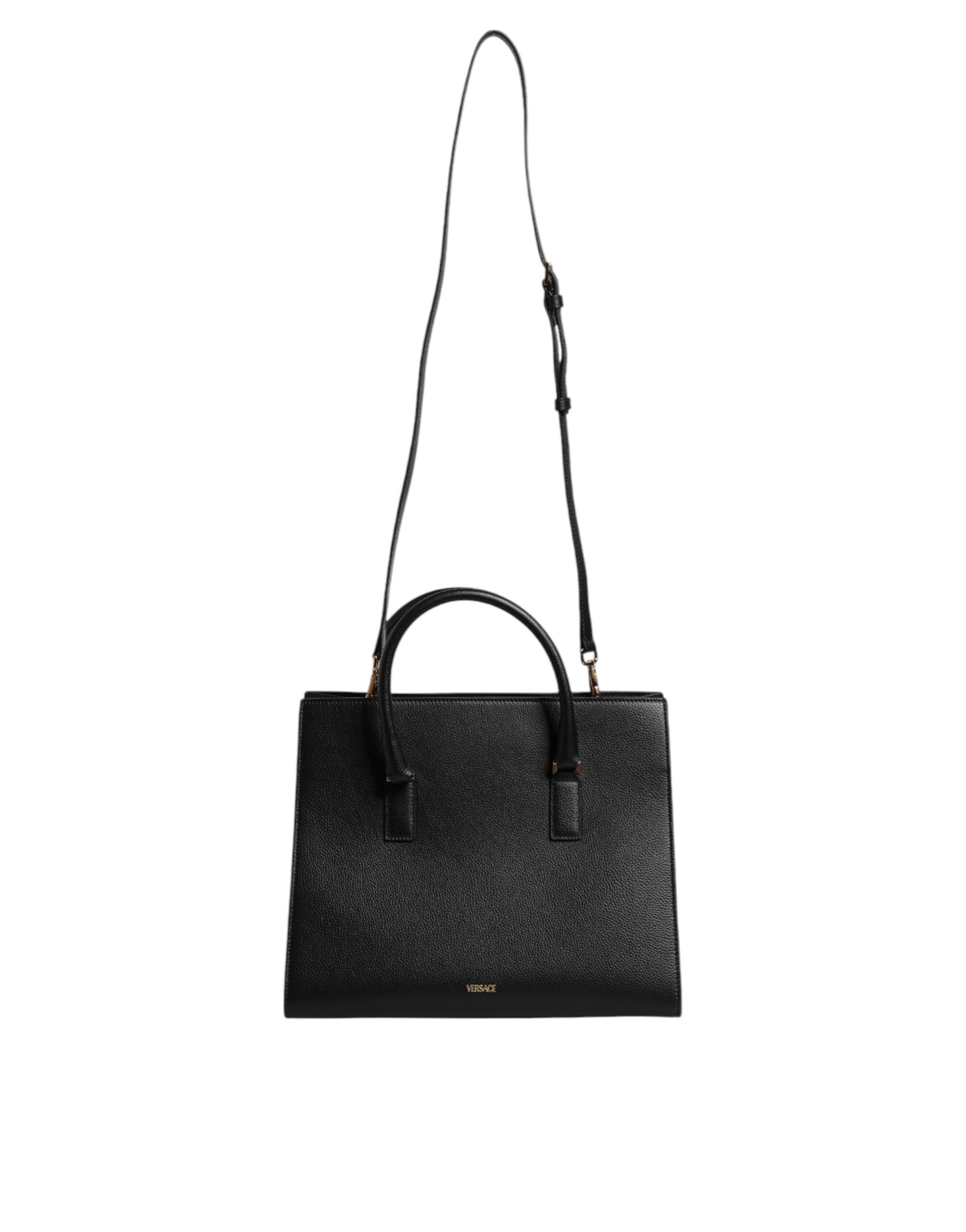 Versace Black Large Leather Top Handle Shoulder Crossbody Bag -   -  Versace. Versace Black Large Leather Top Handle Shoulder Crossbody Bag -   -  Versace.