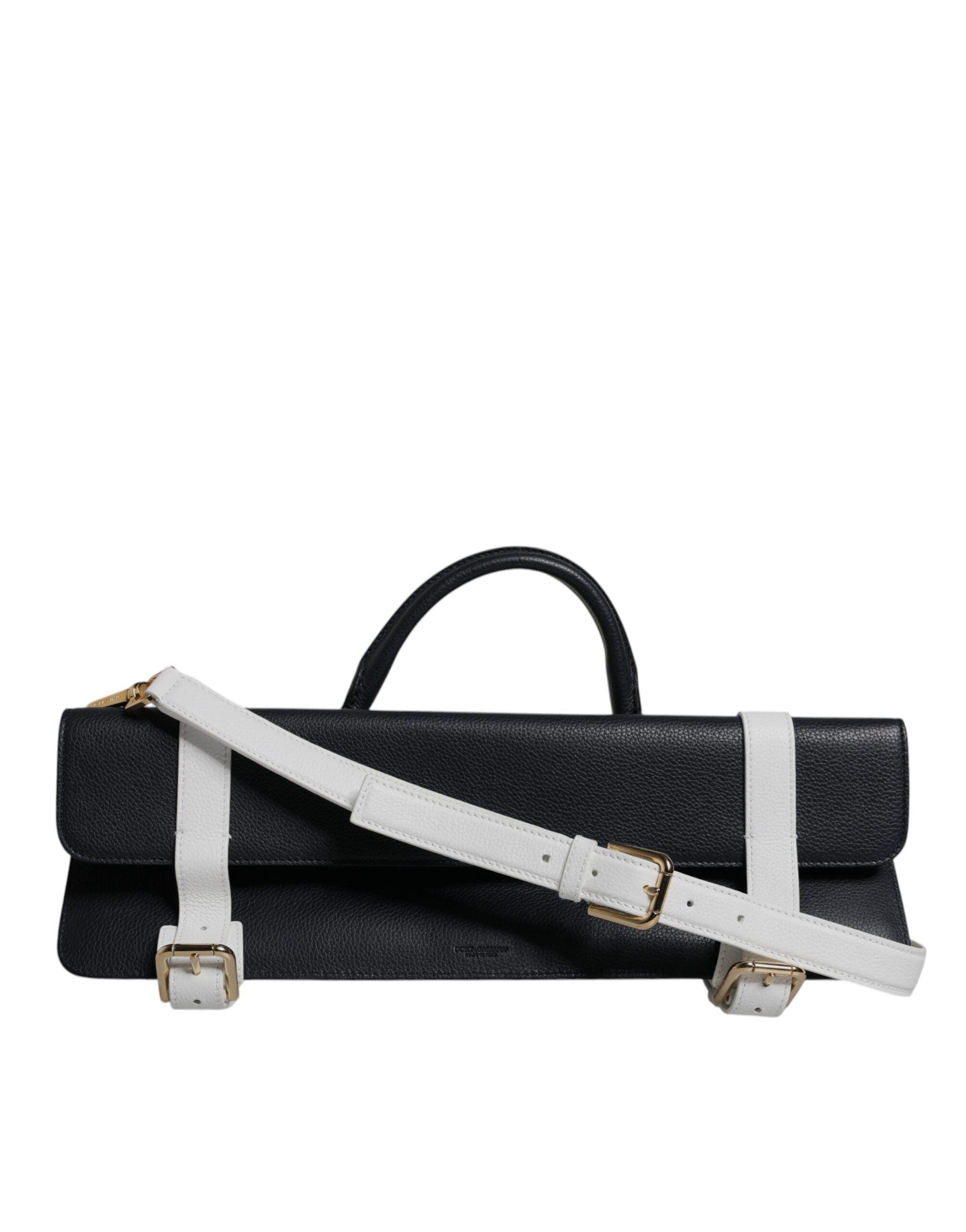Dolce & Gabbana Blue White Calfskin Leather Crossbody Shoulder Bag -   -  Dolce & Gabbana.