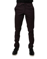 BENCIVENGA Brown Pure Cotton Slim Fit Men Dress Pants -   -  BENCIVENGA.