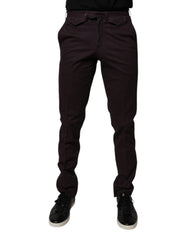 BENCIVENGA Brown Pure Cotton Slim Fit Men Dress Pants -   -  BENCIVENGA.