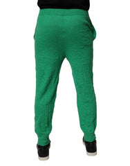 DsquaredΒ² Green Cotton Elastic Waist Men Casual Pants -   -  DsquaredΒ².