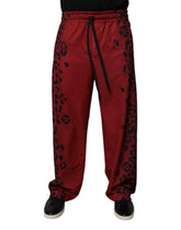 Dolce & Gabbana Red Leopard Print Polyester Men Jogger Pants -   -  Dolce & Gabbana.