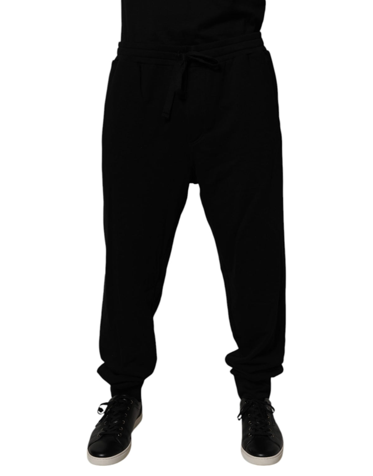 Dolce & Gabbana Black Cotton Crown Logo Jogger Pants -   -  Dolce & Gabbana.