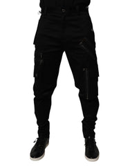 Dolce & Gabbana Black Cotton Cargo Tapered Pants - - Dolce & Gabbana.