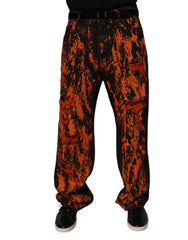 Dolce & Gabbana Black Red Tie Dye Cotton Straight Denim Jeans -   -  Dolce & Gabbana.